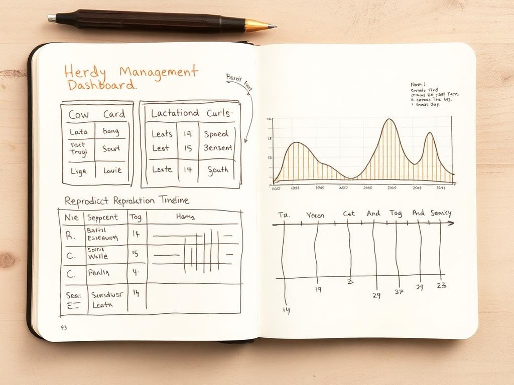 Hand-drawn field sketch for Herd management