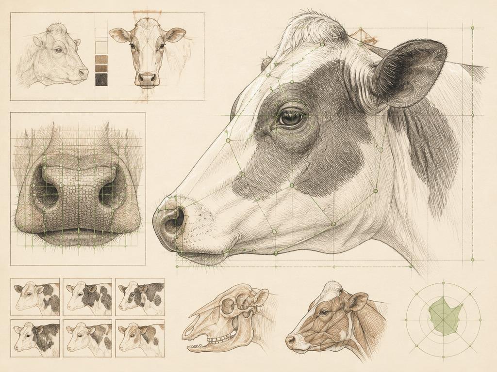 Hand-drawn scientific sketch for Breed-aware AI vision